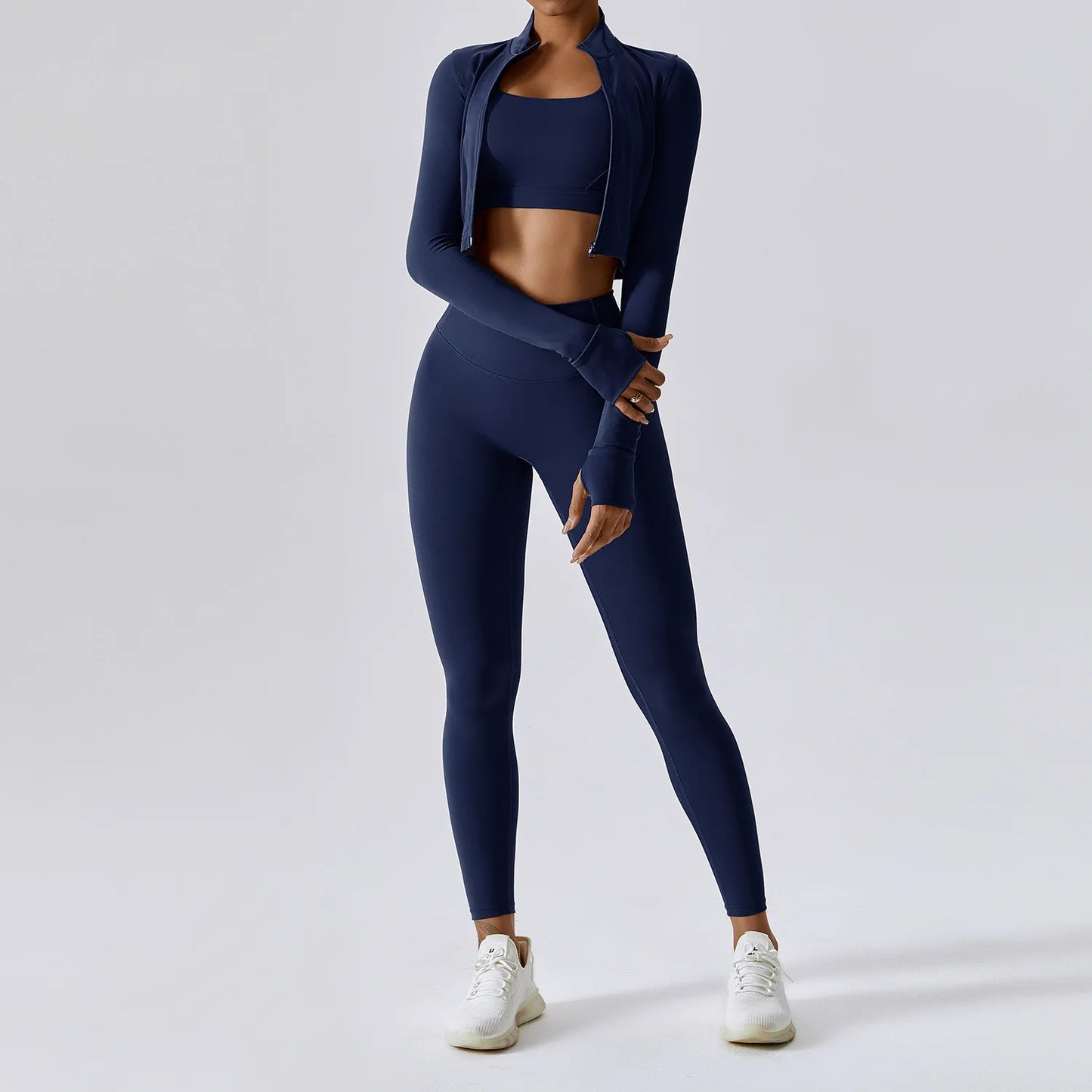 `YiYi Naked feeling Breathable Stretchy workout 3pc set