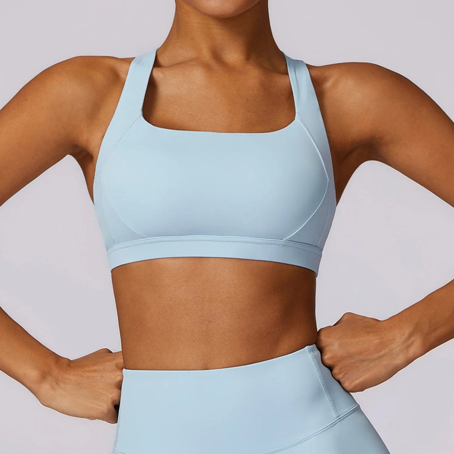 `YiYi Naked feeling Breathable Stretchy workout 3pc set